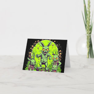 Tarjeta Festiva Zombie Easter Bunny
