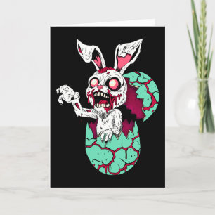 Tarjeta Festiva Zombie Easter Bunny