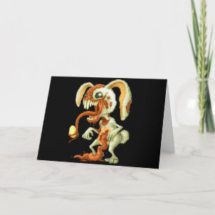 Tarjeta Festiva Zombie Easter Bunny