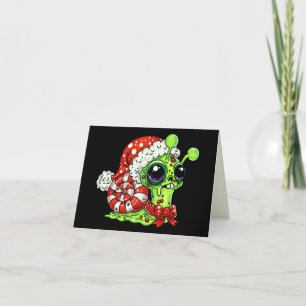 Tarjeta Festiva Zombie Snail, tarde para Navidades