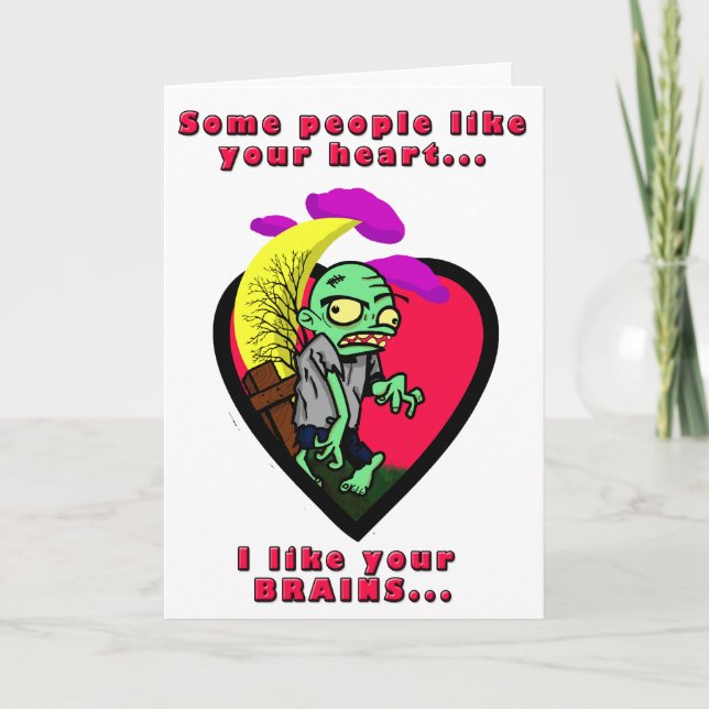 Tarjeta Festiva Zombie Valentine (Anverso)