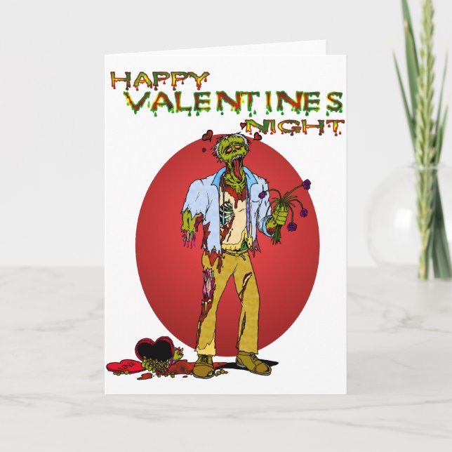 Tarjeta Festiva Zombie Valentines (Anverso)