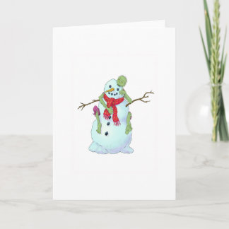Tarjeta Festiva zombie vs. snowman