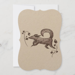 Tarjeta Festiva zorro otoño elegante