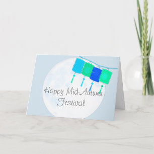 Tarjeta Festival de la Luna Saludo del Festival de Otoño C