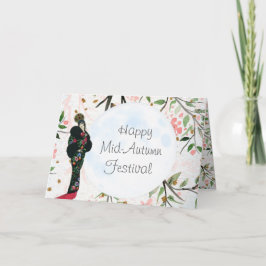 Tarjeta Festival de la Luna Saludo del Festival de Otoño C