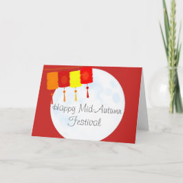 Tarjeta Festival de la Luna Saludo del Festival de Otoño C