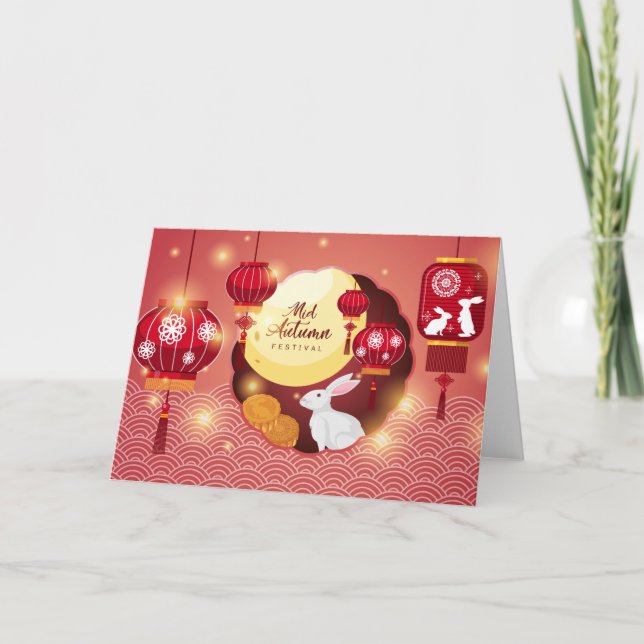 Tarjeta Festival de mediados de otoño (Anverso)