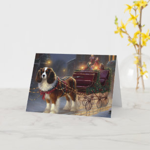 Tarjeta Festival de Navidades Cavalier King Charles Spanie