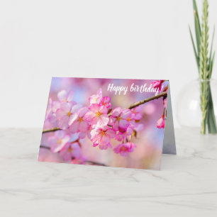 Tarjeta Festival De Primavera De Flores De Sakura Frescas 