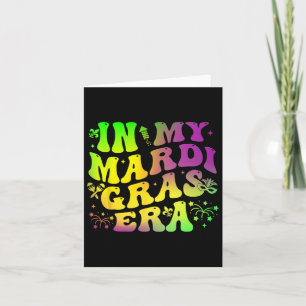 Tarjeta Festival Groovy de la era de mi Mardi Gras