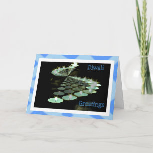 Tarjeta Festival indio de Diwali de la vela del tealight