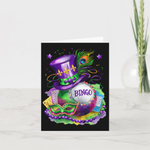 Tarjeta Festival Mardi Gras Y Bingo Perfect Mix Costume