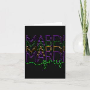 Tarjeta Festival Vintage Mardi Gras New Orleans Femenino 