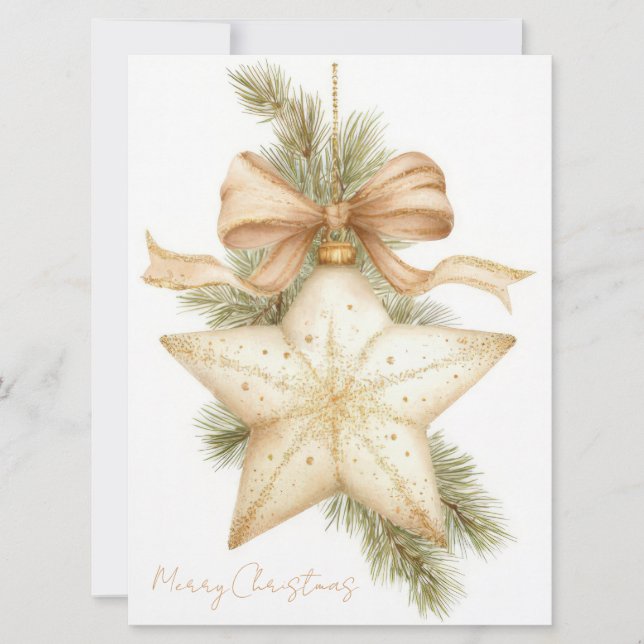 Tarjeta Festive and elegant Christmas Greeting Card (Anverso)