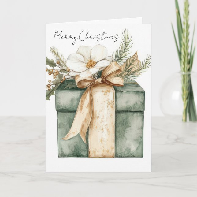 Tarjeta Festive and elegant Christmas Greeting Card (Anverso)
