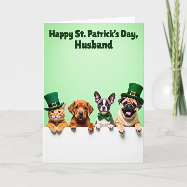 Tarjeta Festive Faux Gold Animal Card (Anverso)