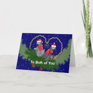 Tarjeta Festive Featherball (a los dos)
