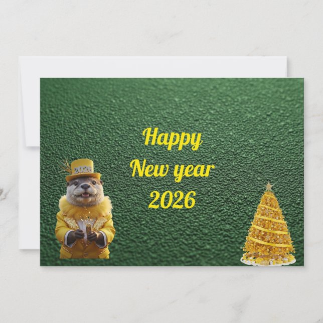 Tarjeta Festive Holiday Card:Sending Good Vibes and wishes (Anverso)