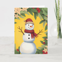 Tarjeta Festive Holiday Folded Greeting Card