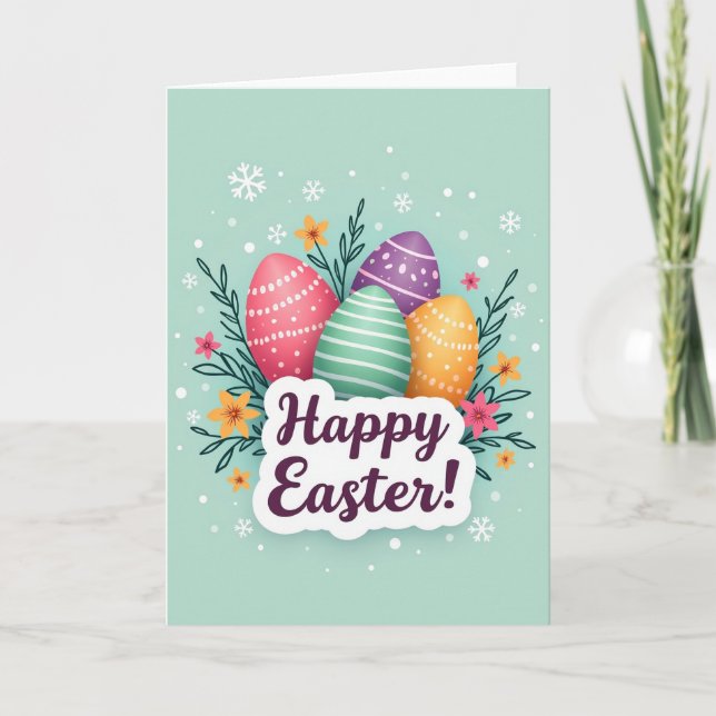 Tarjeta Festive Painted Shapes Greeting Card (Anverso)