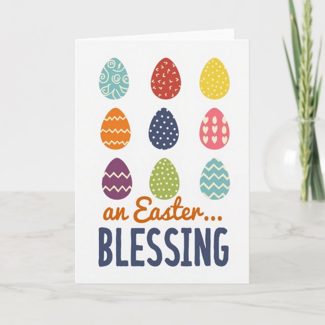 Tarjeta Festive Springtime Eggs Card (Anverso)