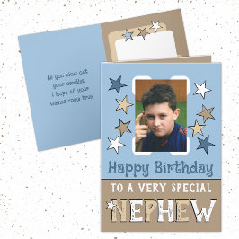 Tarjeta Festividad azul marrón muy especial del nefrito