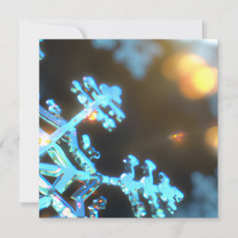Tarjeta Festividad de copo de nieve "Silver" de diseño 3D