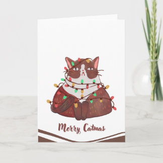 Tarjeta Festividad de diversión con Navidades de navidad