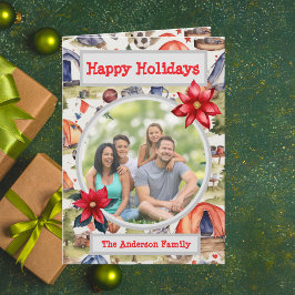 Tarjeta Festividad de la familia Watercolour Camping