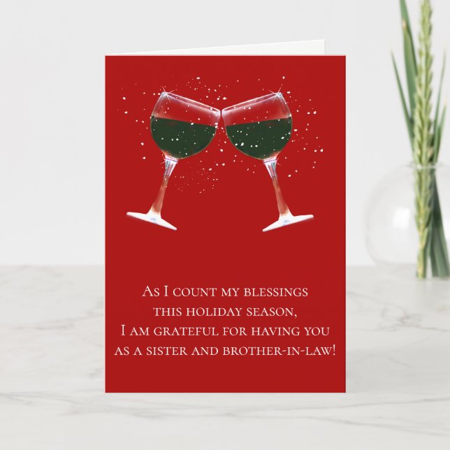Tarjeta Festividad de la hermana y el hermano en Navidades (Anverso)