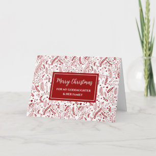 Tarjeta Festividad de la Madrina de la Flora Roja y Feliz 