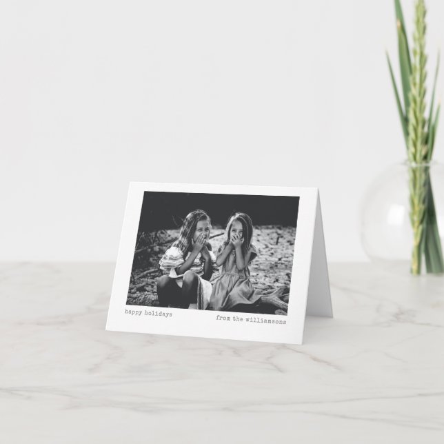 Tarjeta Festividad de la moderna Personalizado Minimalista (Anverso)