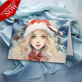 Tarjeta Festividad de la Princesa de Hielo de los Navidade