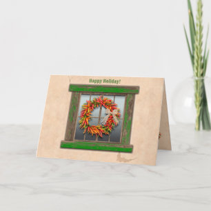 Tarjeta Festividad de la ventana verde rusa del suroeste d