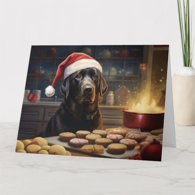 Tarjeta Festividad de las cookies de Navidades de laborato (Anverso)