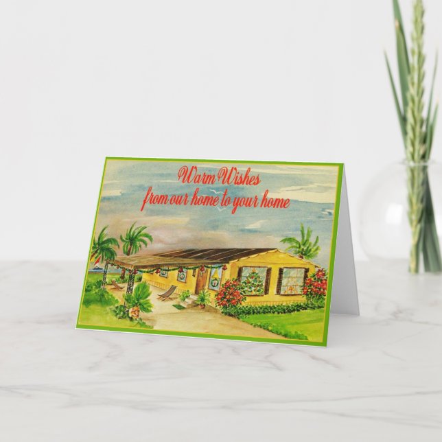 Tarjeta Festividad de los Deseos Cálidos de Florida (Anverso)