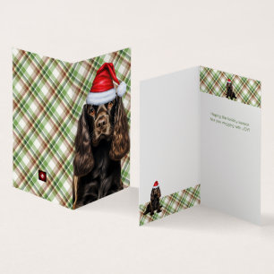 Tarjeta Festividad de los Navidades de Coco Marrón y Perro