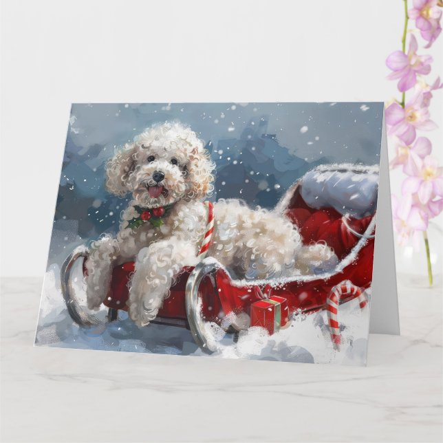 Tarjeta Festividad de los Navidades de perro canino (Orquídea)