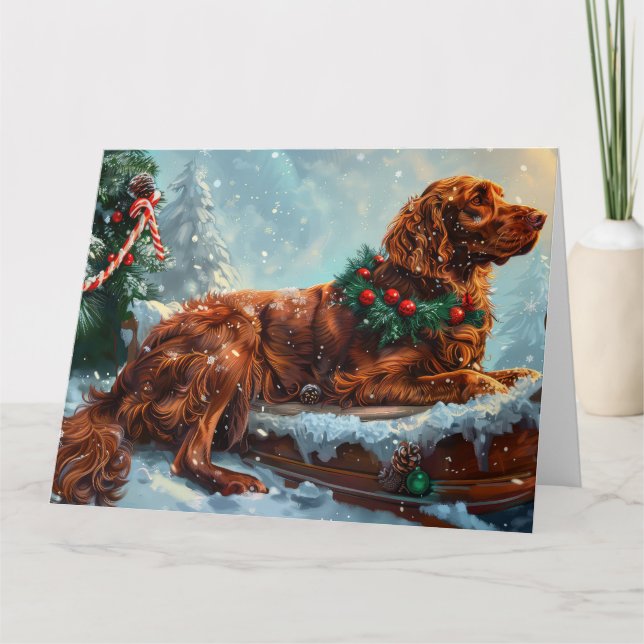 Tarjeta Festividad de los Navidades de perros de la Red Se (Anverso)