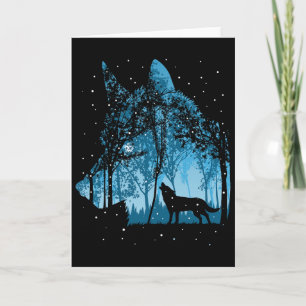 Tarjeta Festividad de los Navidades Lobos Snicos
