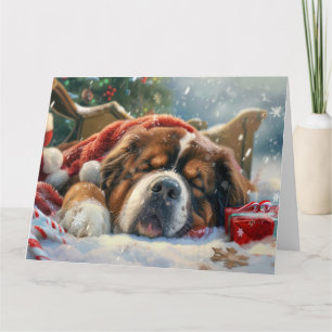 Tarjeta Festividad de los Navidades tibetanos de perros es