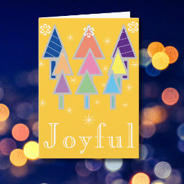 Tarjeta Festividad de Navidades coloridos con escritura ar