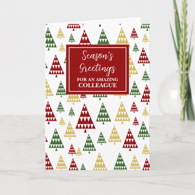 Tarjeta Festividad de Navidades de la Colega de Árboles Mo (Anverso)