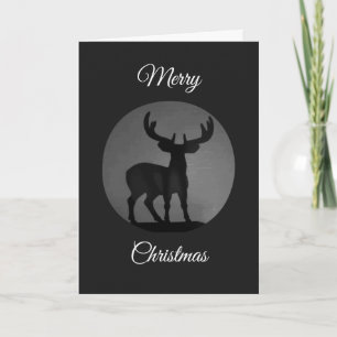 Tarjeta Festividad de Navidades de silueta de renos modern