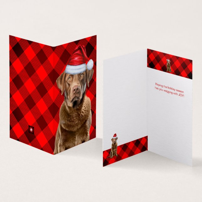 Tarjeta Festividad de Navidades rojos de Chesapeake Retrie (Interior y exterior)