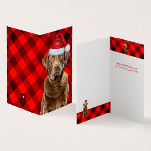 Tarjeta Festividad de Navidades rojos de Chesapeake Retrie