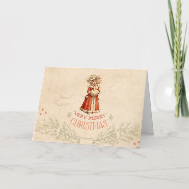 Tarjeta Festividad de pequeños Navidades de folletos victo (Anverso)