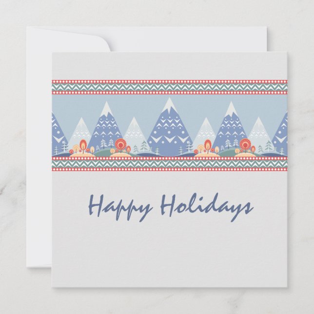 Tarjeta Festividad de Personalizable de la Montaña Nórdica (Anverso)