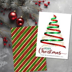 Tarjeta Festividad de Purpurina de oro de la cinta de Navi